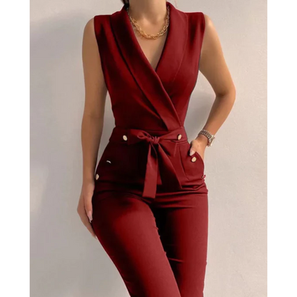 Combinaison Femme Élégante Sans Manches Chic et Féminine