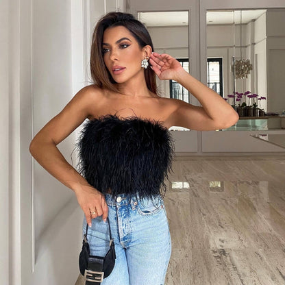 Gilet sans manches en fourrure douce et chic