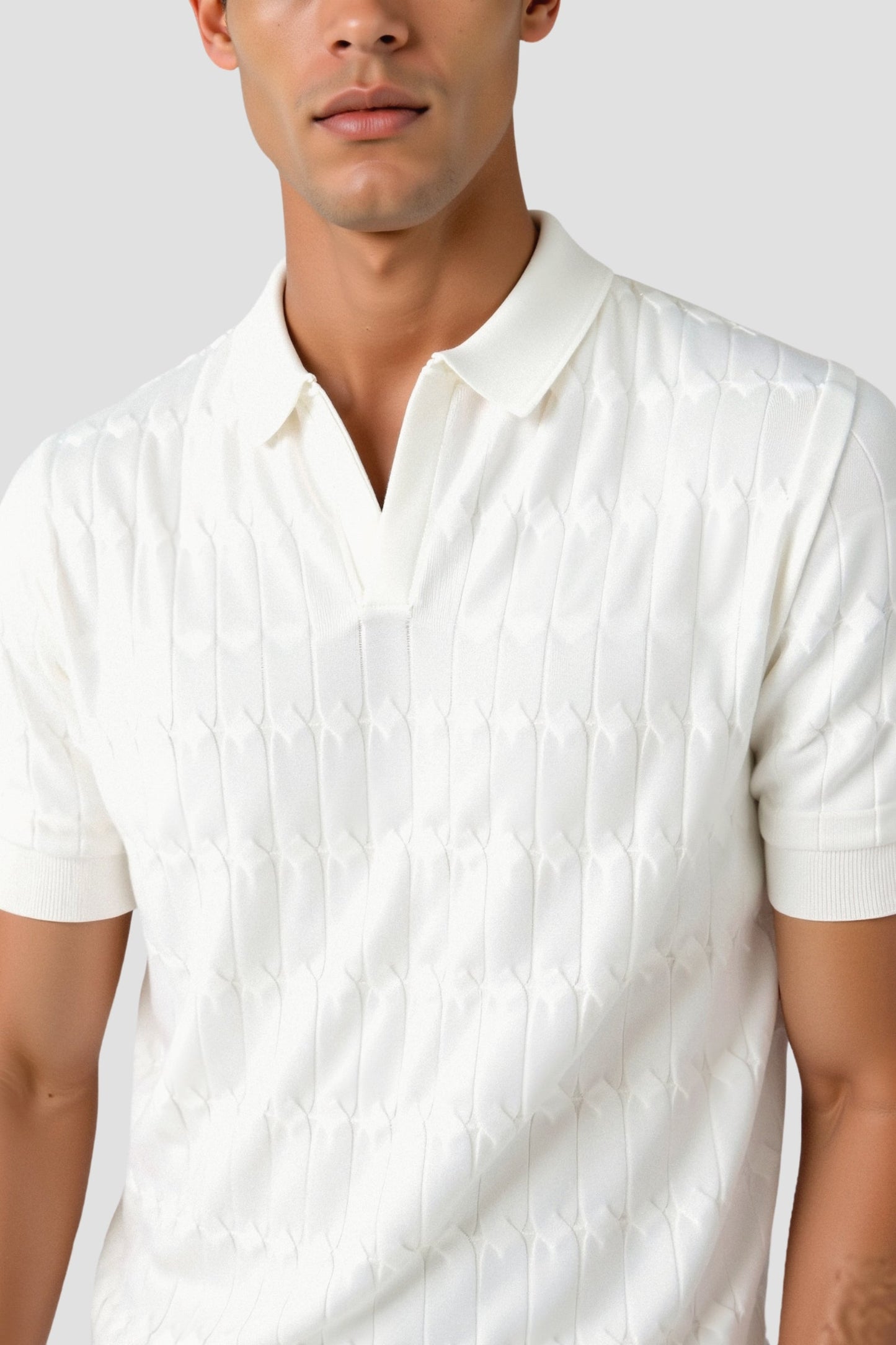 Chemise Polo Homme Blanche Classique Élégante