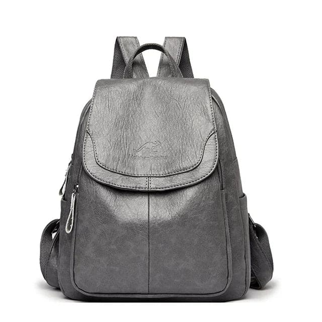 Sac à dos femme cuir noir ajustable
