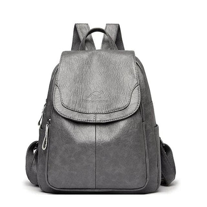Sac à dos femme cuir noir ajustable