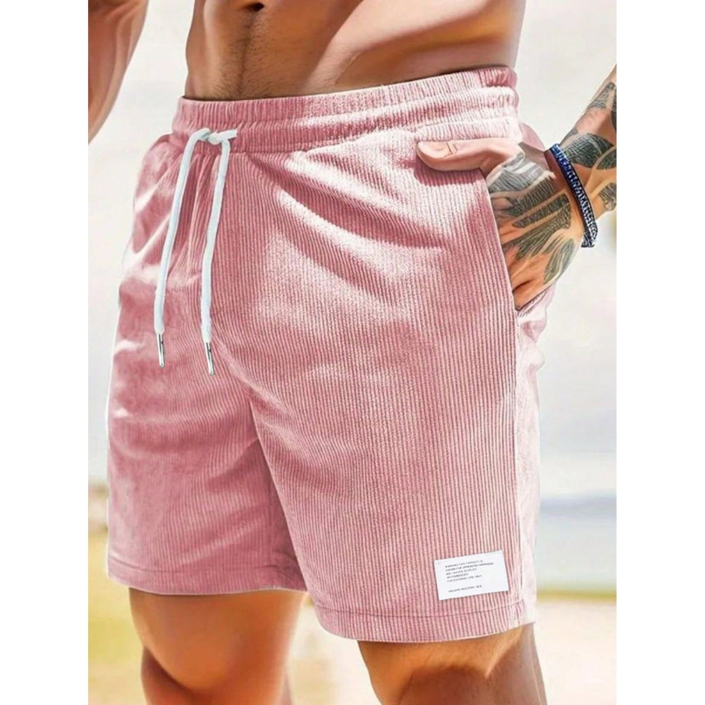 Pantalon Court Décontracté avec Poches et Ceinture Élastique