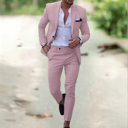 Costume Homme Slim Fit Noir Classique avec Poche Angle