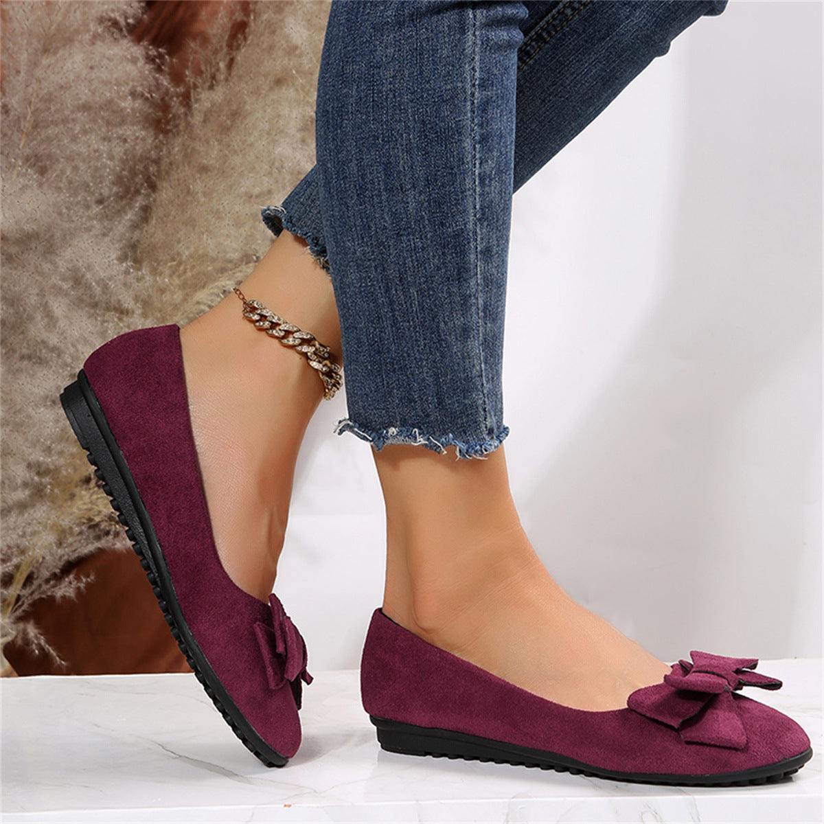 Ballerines Élégantes à Nœud, Confortables et Chic