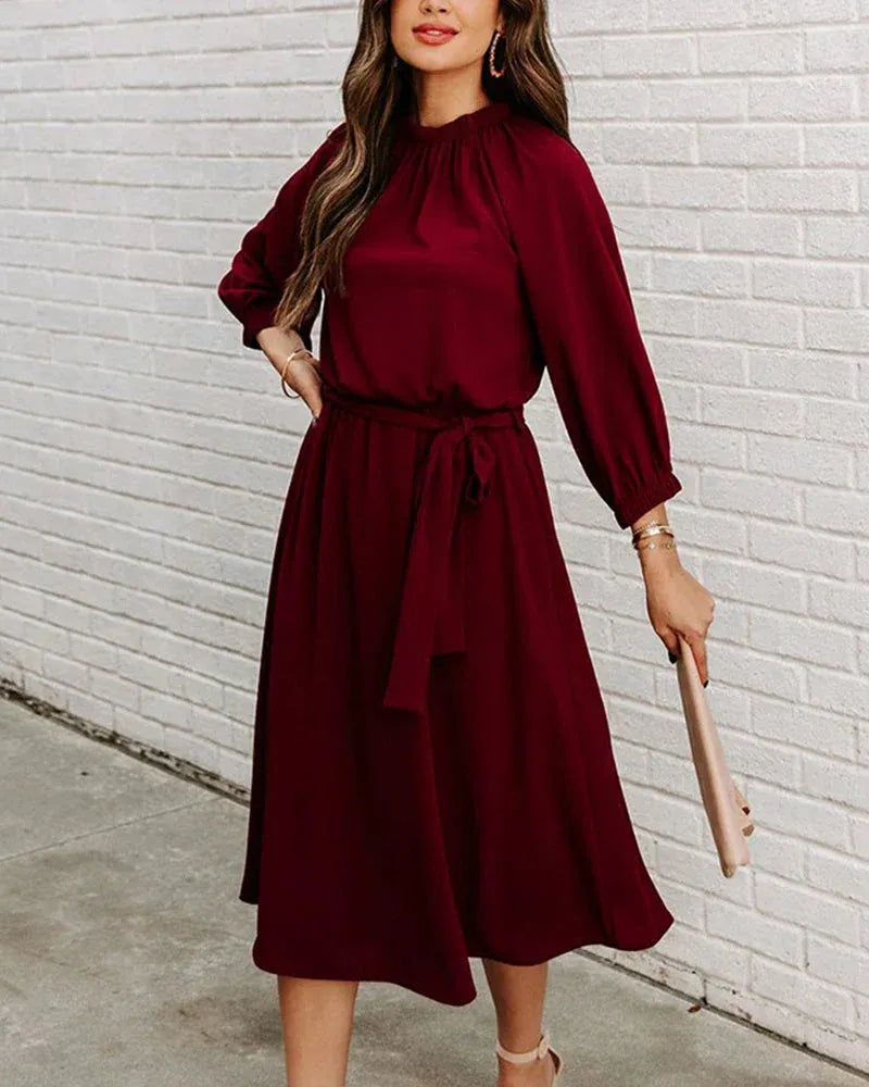 Robe Femme Élégante Taille Medium avec Ceinture - PanierRoyale
