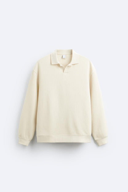 Pull Beige Col Rond Élégant et Décontracté - BerlinGlamour