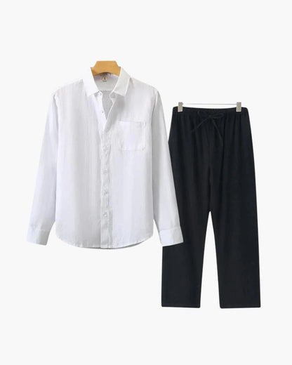 Ensemble Lin Blanc Été 3 Pièces