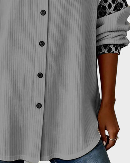 Chemise Femme Imprimé Léopard Coupe Décontractée Chic