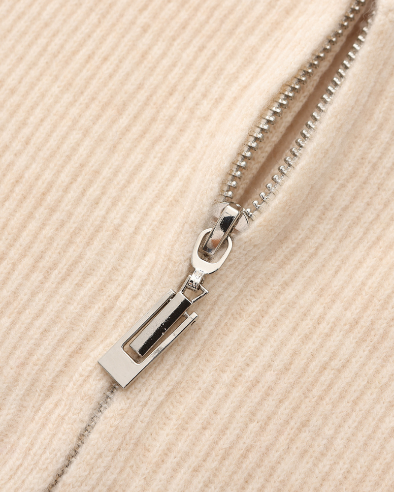 Pull en cachemire pour homme avec fermeture éclair