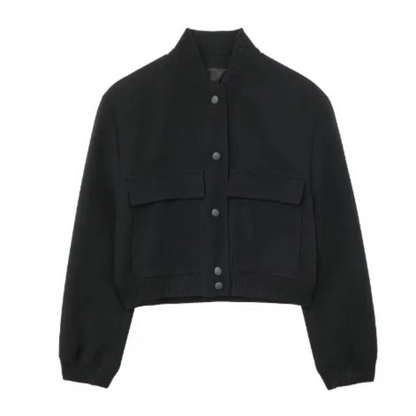 Veste Femme Courte Col Rond Élégante