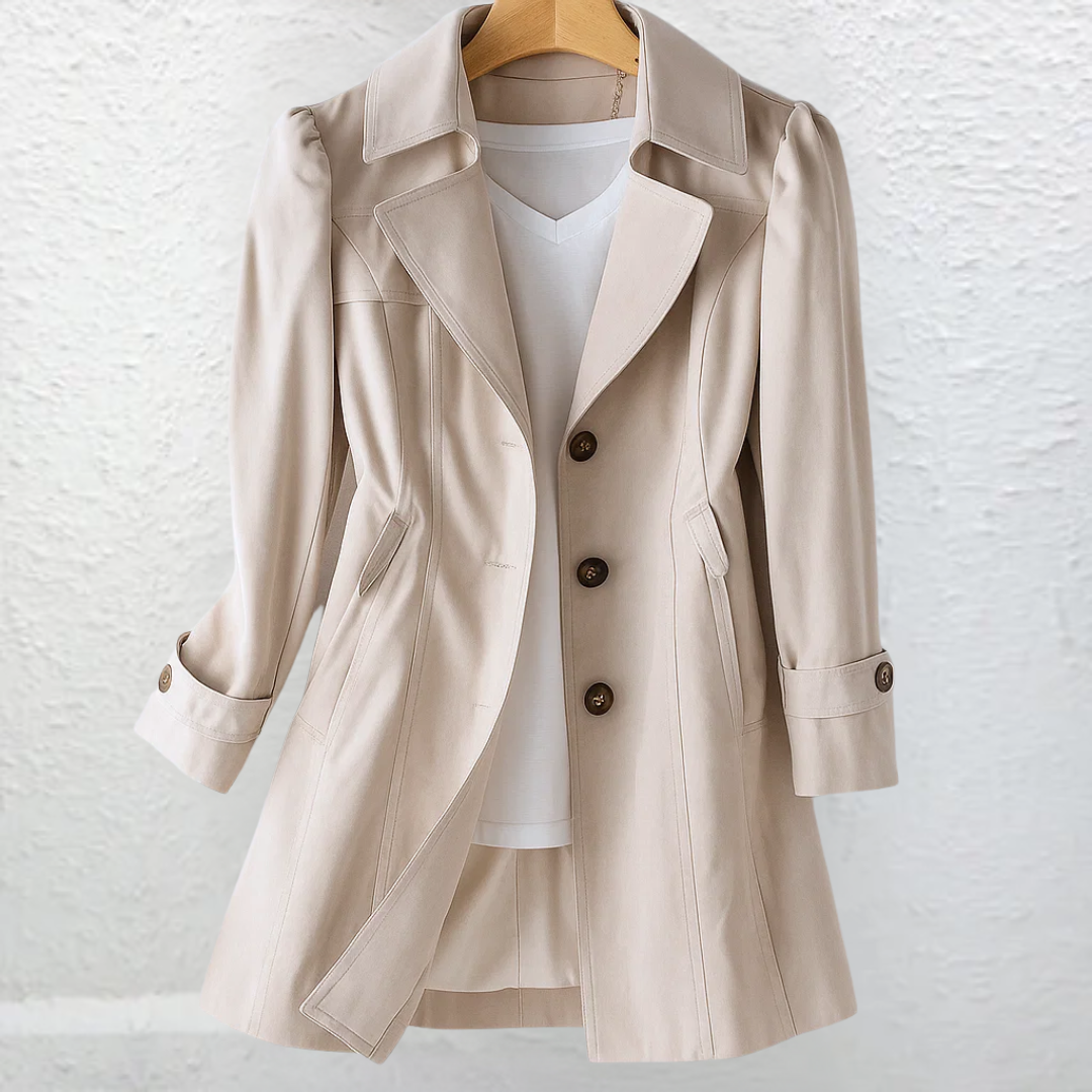 Trench Femme Coupe Cintrée Vintage Mi-Saison - PanierRoyale