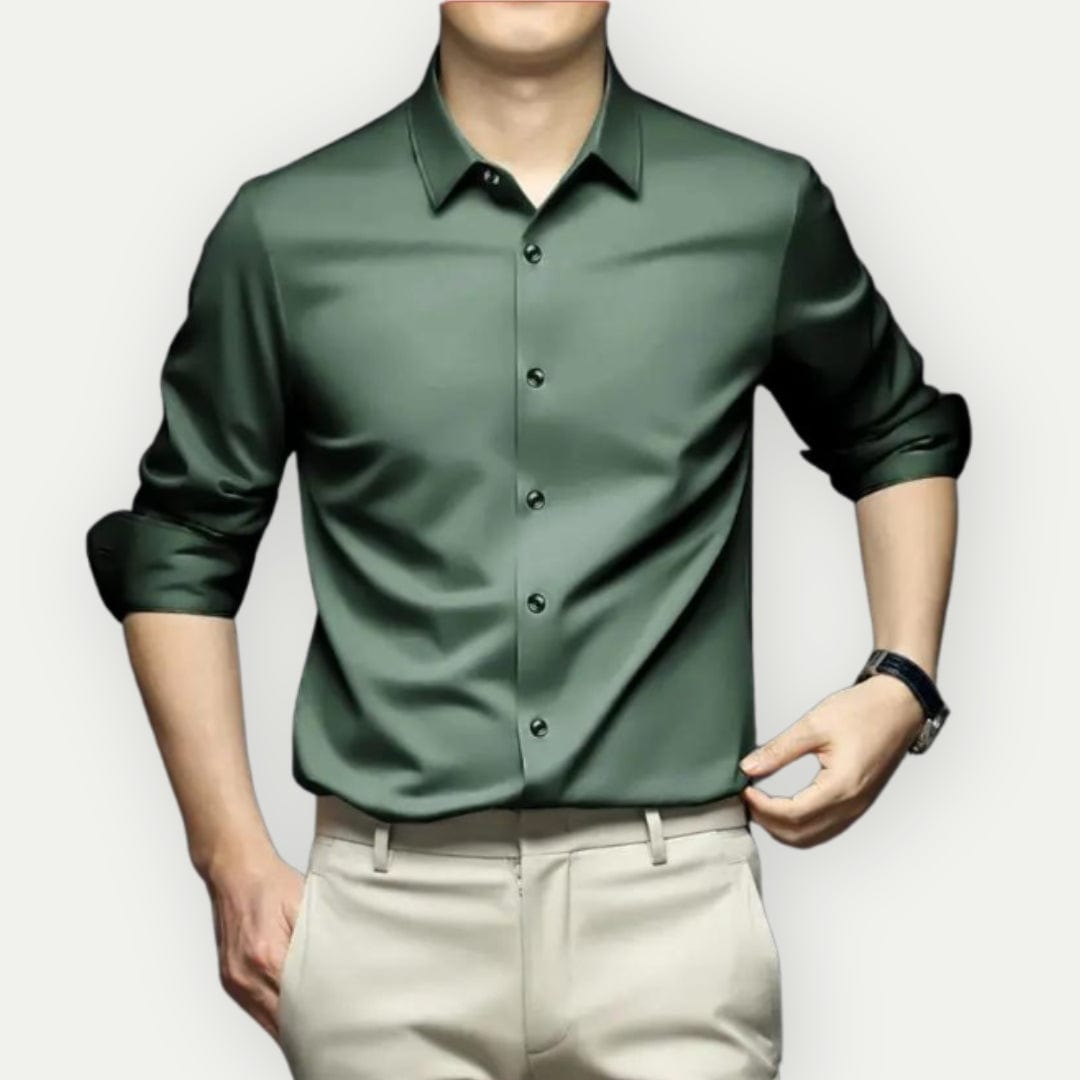 Chemise Homme Slim Fit Manches Longues Élégante