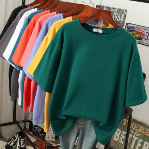 T-shirt femme oversize en coton doux et confortable