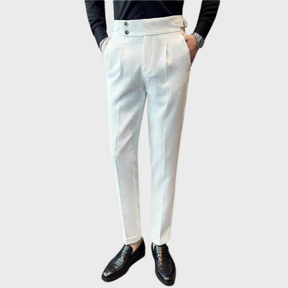 Pantalon Homme Carreaux Élastiqué Haut de Gamme