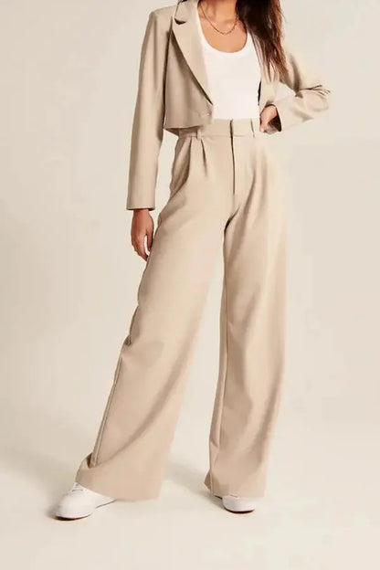 Pantalon Large Évasé Haut de Gamme Classique