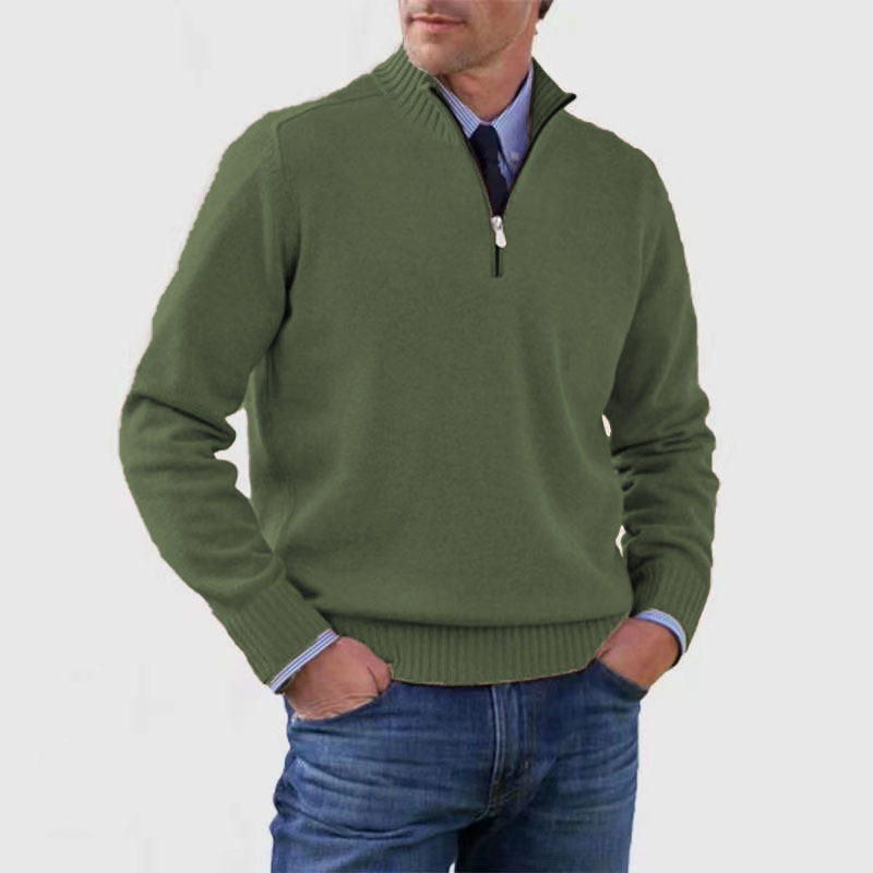 Pull Homme Rouge Bordeaux en Laine Douce