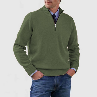 Pull Homme Rouge Bordeaux en Laine Douce