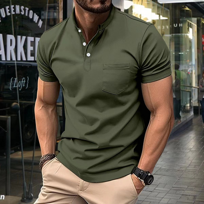Polo Homme Classique avec Col Montant