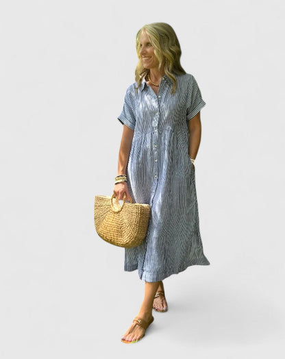 Robe striée femme décontractée pour été - BerlinGlamour