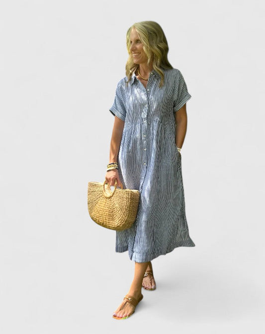 Robe striée femme décontractée pour été - BerlinGlamour