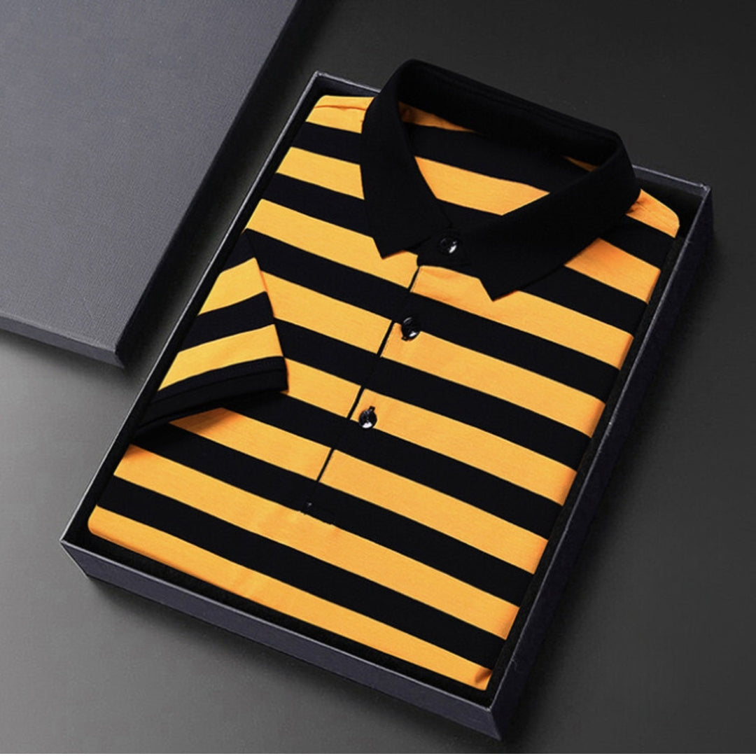 Chemise Polo Rayée Homme Classique