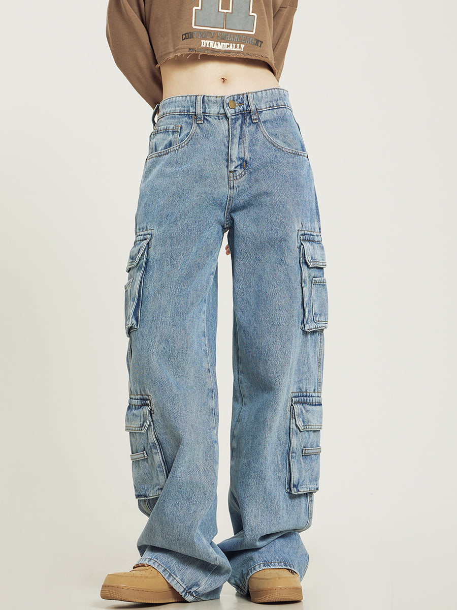 Pantalon Cargo Homme Coton Large Poches Multiples