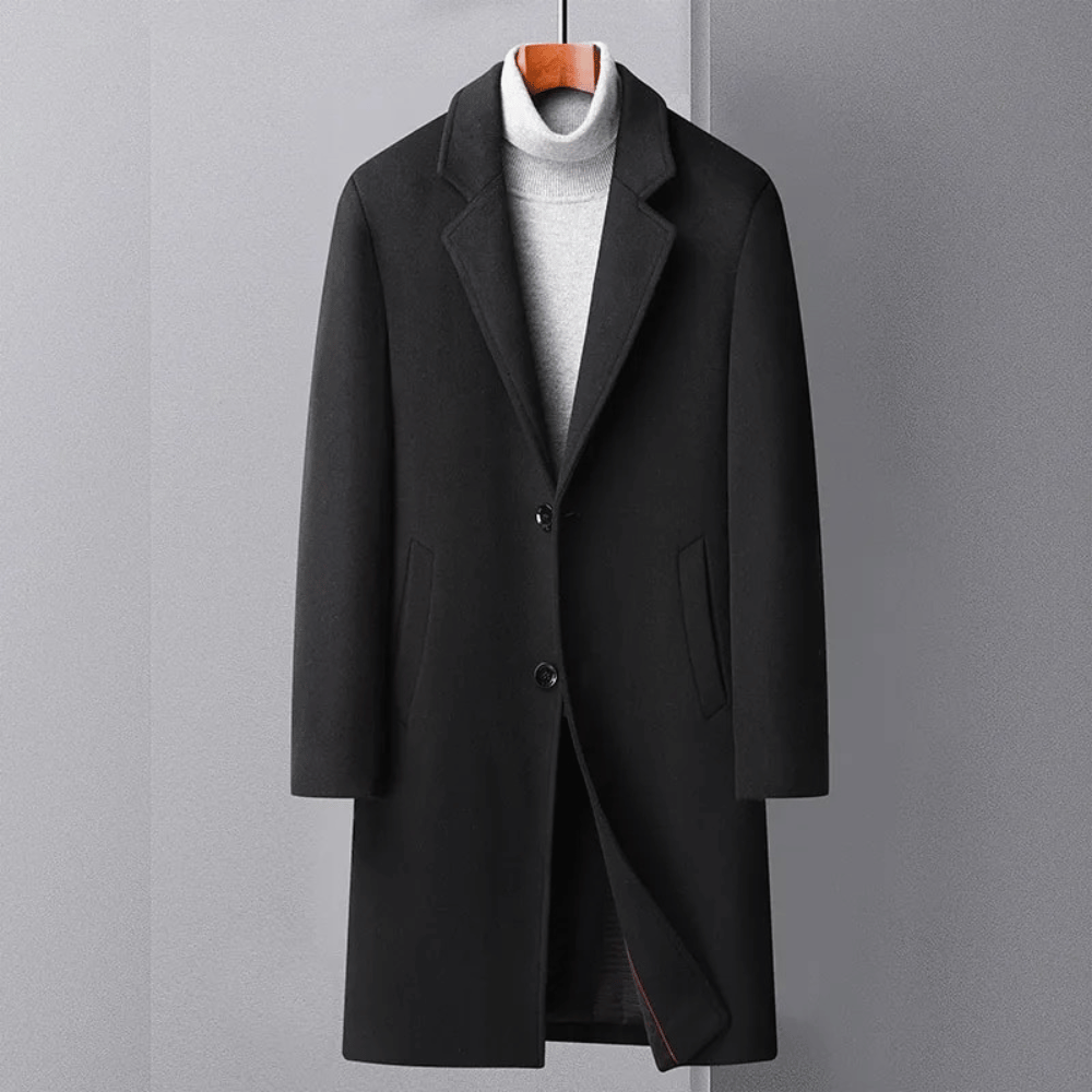 Manteau Homme Hiver Long Imperméable à Boutons