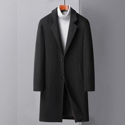 Manteau Homme Hiver Long Imperméable à Boutons