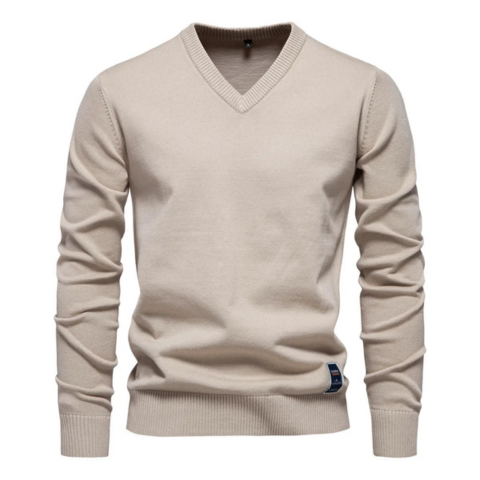 Pull Homme Col V en Laine Douce et Chaude