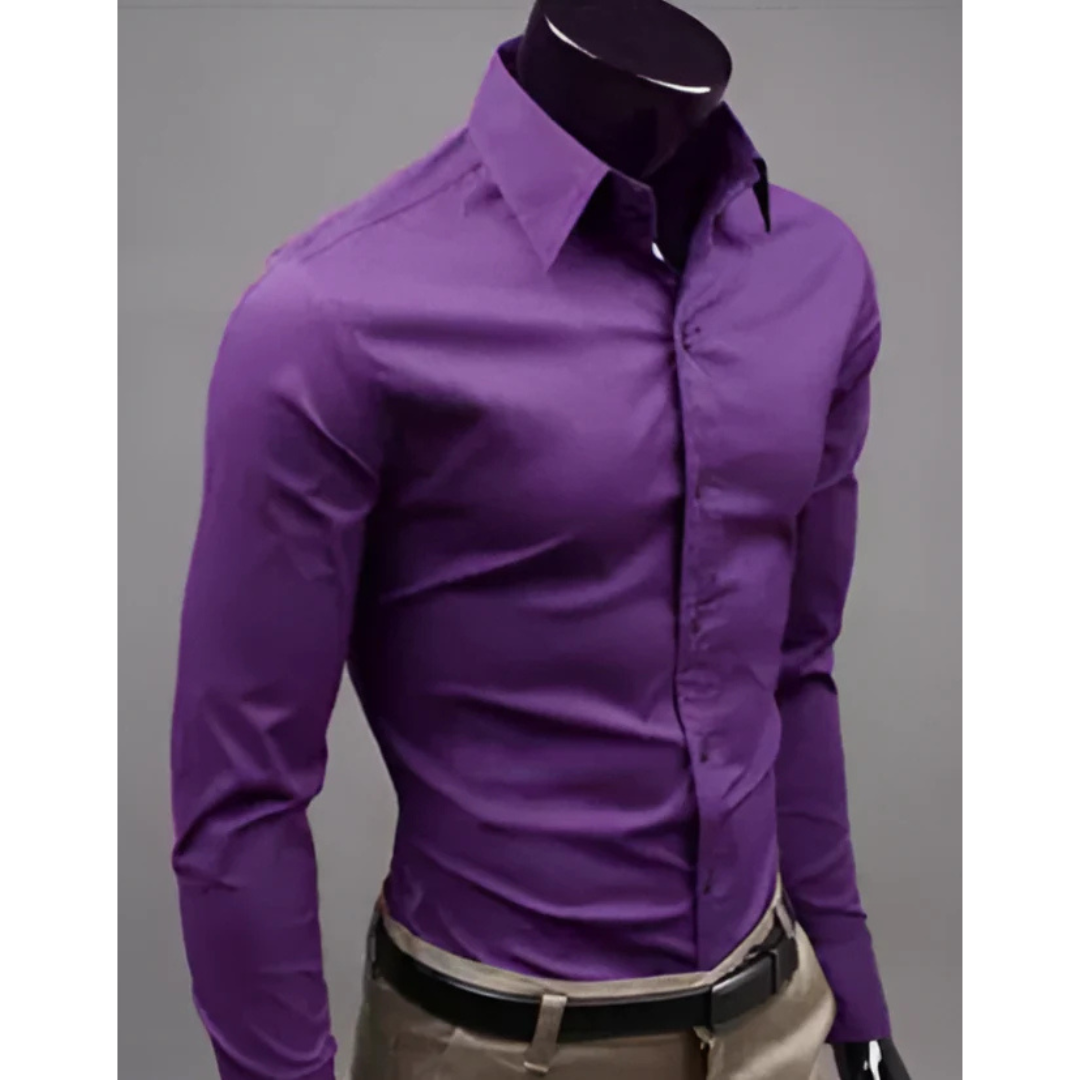 Chemise Homme Slim Manches Longues Classique