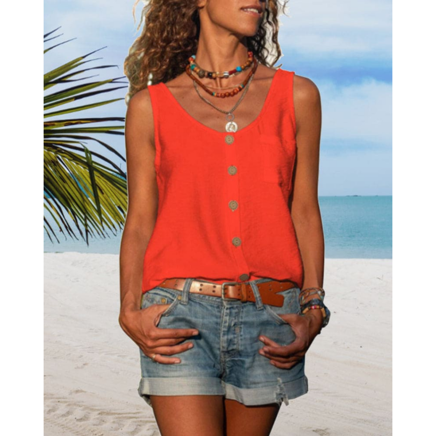 T-shirt Femme Décontracté Col V