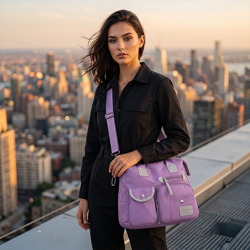Sac tote Femme Nylon Imperméable avec Bandoulière Ajustable