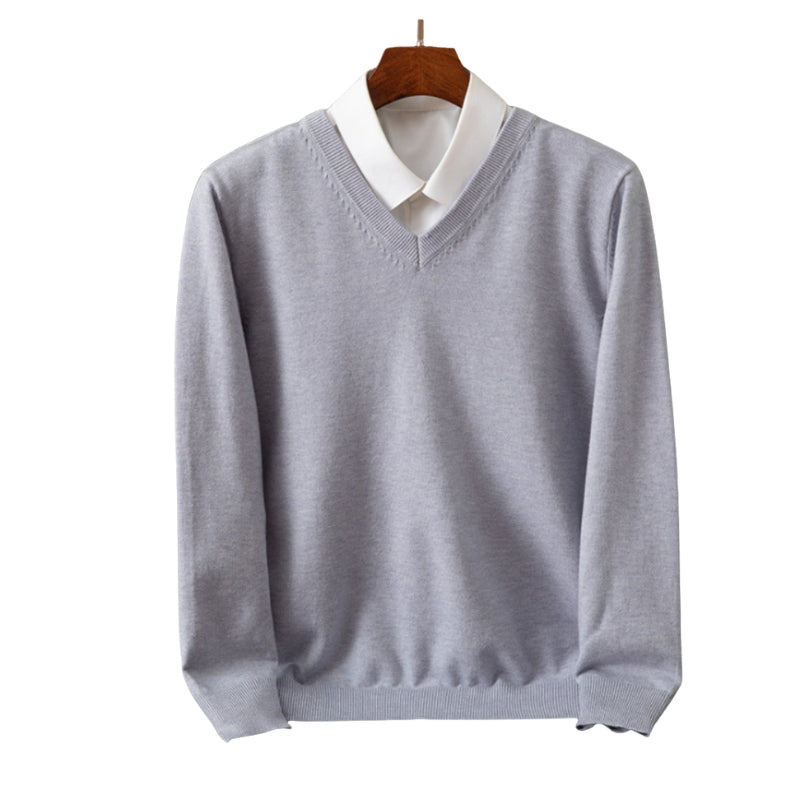 Pull Col V Grande Taille Manches Longues