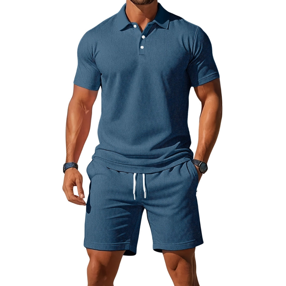 Ensemble Chemise Décontractée et Short Élastique pour Homme