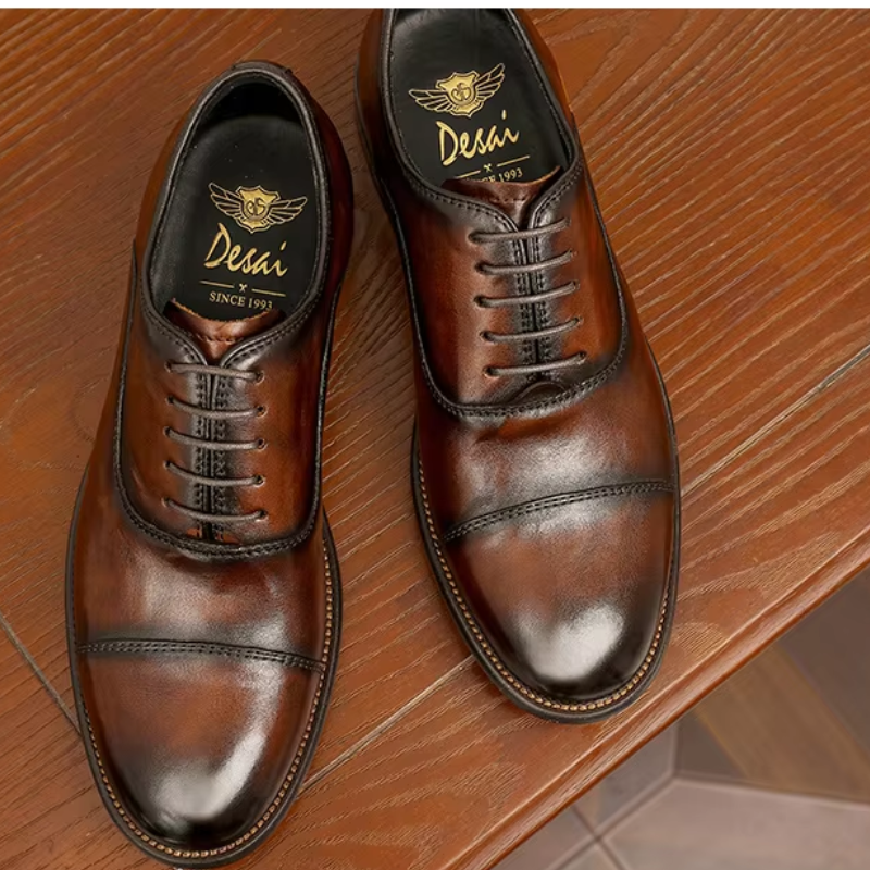Chaussures homme cuir brun casual - PanierRoyale