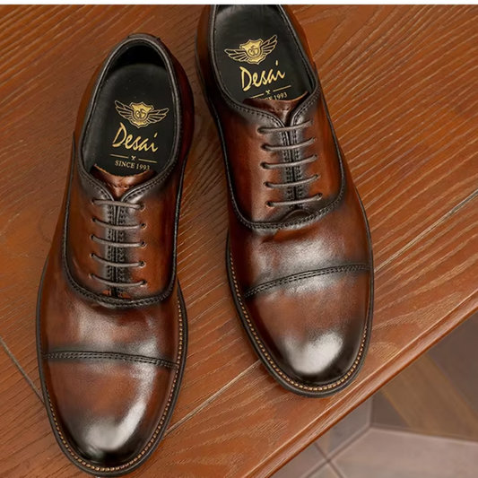 Chaussures homme cuir brun casual - PanierRoyale