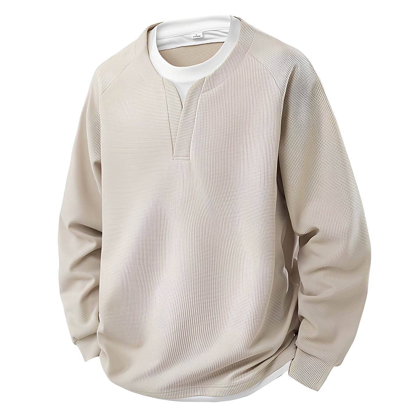 Pull en Maille Gaufrée Élégant Homme