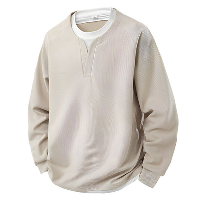 Pull en Maille Gaufrée Élégant Homme