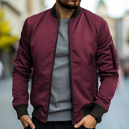 Veste Homme Denim Col Montant Casual