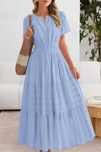 Robe Midi Femme Fluide Confortable Coupe Bohème