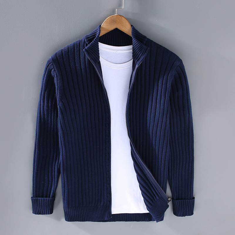 Cardigan Homme Sport Décontracté à Fermeture Éclair