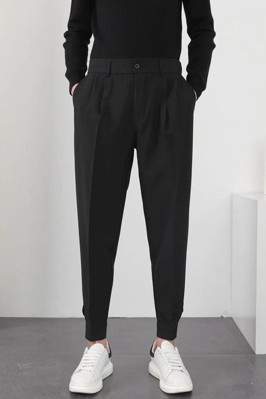 Pantalon Homme Noir Élastique Confortable - PanierRoyale