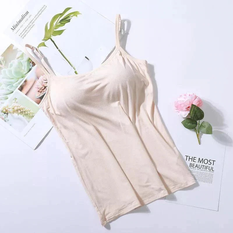 Camisole Femme avec Soutien-gorge Intégré Maille Respirante Maintien