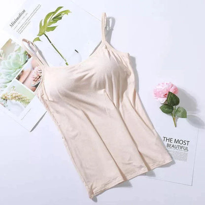 Camisole Femme avec Soutien-gorge Intégré Maille Respirante Maintien