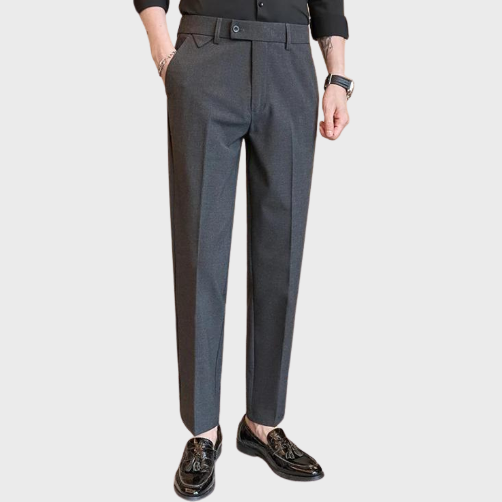 Pantalon Homme Slim Fit Noir Élégant