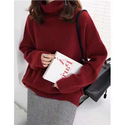 Pull Femme Col Roulé Laine Mérinos Chaud