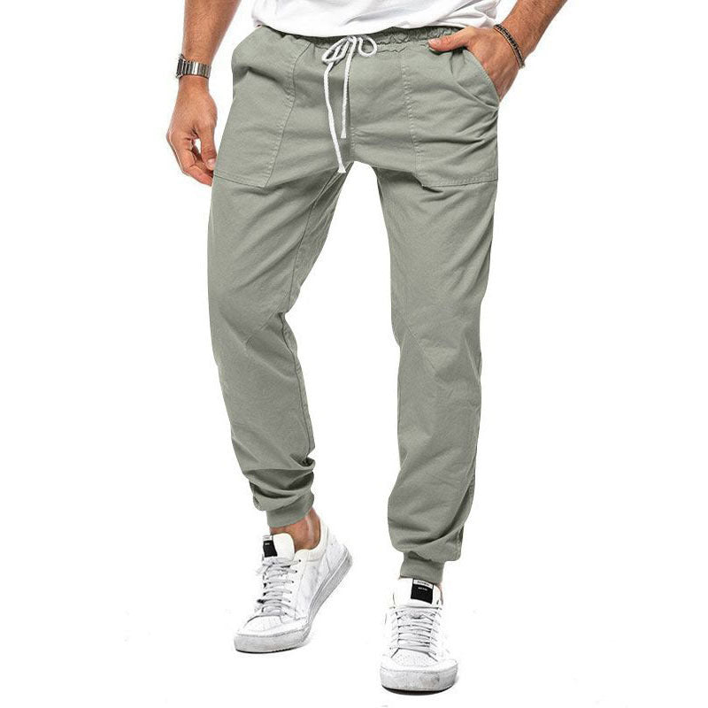 Pantalon Homme Décontracté Noir Uni