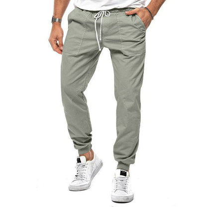 Pantalon Homme Décontracté Noir Uni