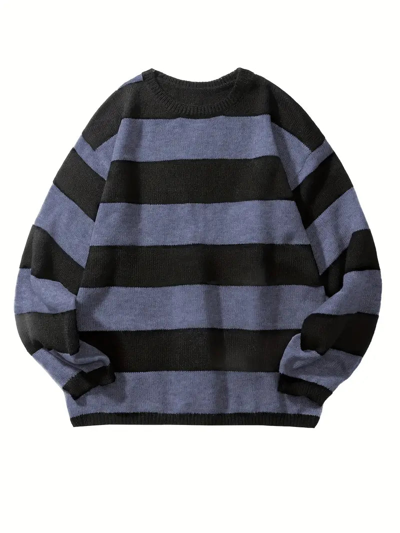 Pull Rayé Homme Classique et Confortable