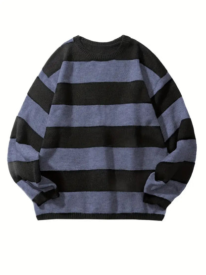Pull Rayé Homme Classique et Confortable
